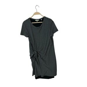 Vince. Dress Women S Classic‎ Stripe Side Tie Cotton Knit Dress Blue Coastal